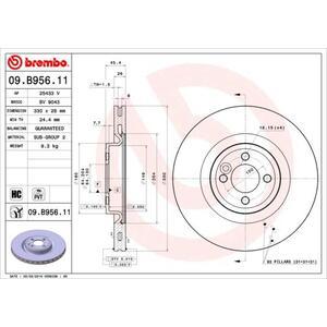 09.B956.11
BREMBO
Tarcza hamulcowa
