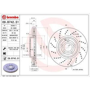 09.B742.51
BREMBO
Tarcza hamulcowa
