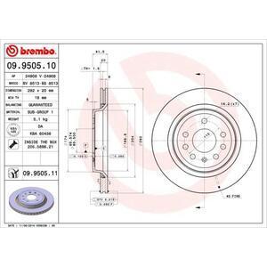 09.9505.11
BREMBO
Tarcza hamulcowa
