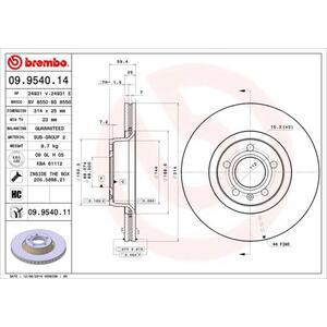 09.9540.11
BREMBO
Tarcza hamulcowa
