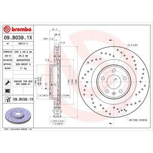 09.B039.1X
BREMBO
Tarcza hamulcowa
