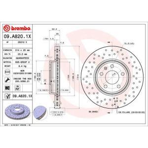 09.A820.1X
BREMBO
Tarcza hamulcowa
