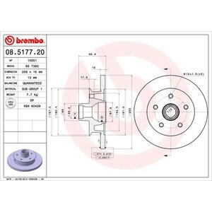 08.5177.20
BREMBO
Tarcza hamulcowa
