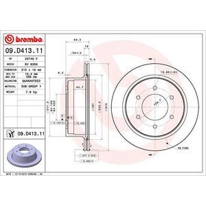 09.D413.11
BREMBO
Tarcza hamulcowa
