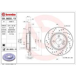 09.8655.1X
BREMBO
Tarcza hamulcowa
