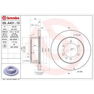 09.A451.10
BREMBO
Tarcza hamulcowa
