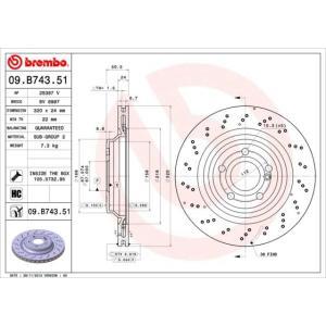 09.B743.51
BREMBO
Tarcza hamulcowa
