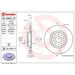 09.C645.21
BREMBO
Tarcza hamulcowa
