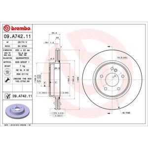 09.A742.11
BREMBO
Tarcza hamulcowa
