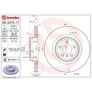 09.C314.11
BREMBO
Tarcza hamulcowa
