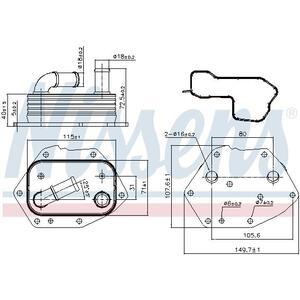 90808
NISSENS
Chłodnica oleju, olej silnikowy
