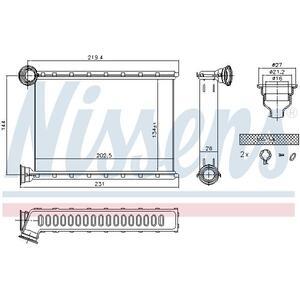 707079
NISSENS
Wymiennik ciepła, ogrzewanie wnętrza, nagrzewnica
