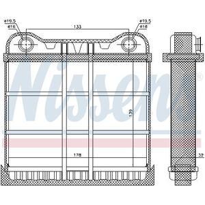 70225
NISSENS
Wymiennik ciepła, ogrzewanie wnętrza, nagrzewnica
