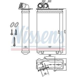 71152
NISSENS
Wymiennik ciepła, ogrzewanie wnętrza, nagrzewnica
