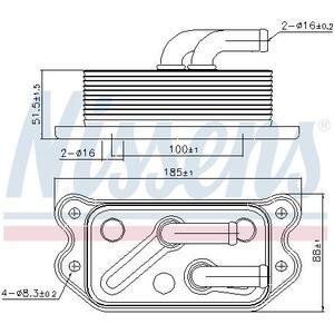 90716
NISSENS
Chłodnica oleju, olej silnikowy
