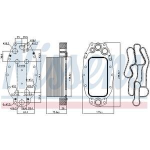 91118
NISSENS
Chłodnica oleju, olej silnikowy
