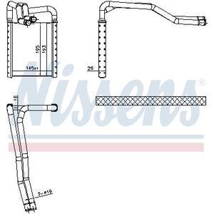 77649
NISSENS
Wymiennik ciepła, ogrzewanie wnętrza, nagrzewnica

