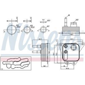 91122
NISSENS
Chłodnica oleju, olej silnikowy
