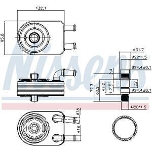 91111
NISSENS
Chłodnica oleju, olej silnikowy
