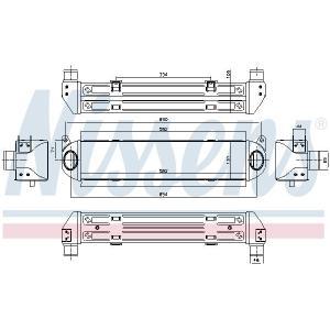 96243
NISSENS
Chłodnica powietrza doładowującego, intercooler
