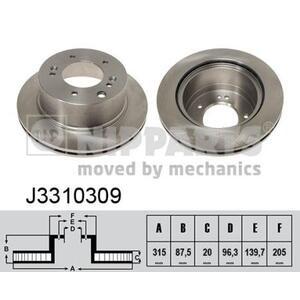 J3310309
NIPPARTS
Tarcza hamulcowa
