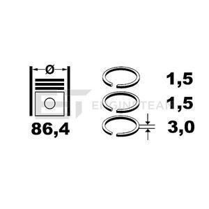 R1001600
ET ENGINETEAM
Zestaw pierścieni tłokowych
