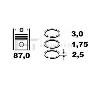 R1004500
ET ENGINETEAM
Zestaw pierścieni tłokowych
