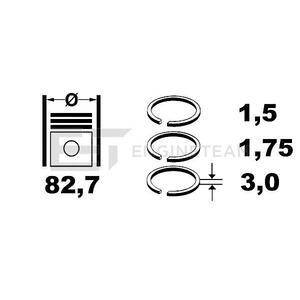 R1004200
ET ENGINETEAM
Zestaw pierścieni tłokowych

