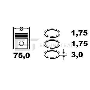 R4001600
ET ENGINETEAM
Zestaw pierścieni tłokowych
