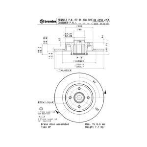 08.A238.47
BREMBO
Tarcza hamulcowa
