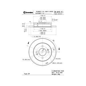 08.A916.10
BREMBO
Tarcza hamulcowa
