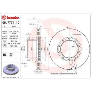 09.7771.10
BREMBO
Tarcza hamulcowa
