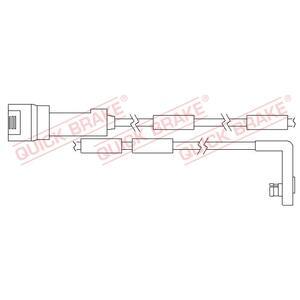 WS 0126 A
QUICK BRAKE
Styk ostrzegawczy, zużycie okładzin hamulcowych
