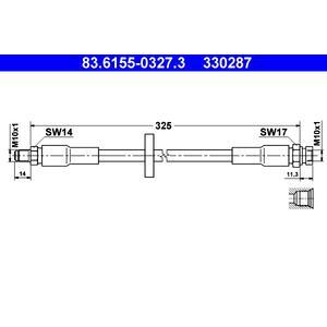 83.6155-0327.3
ATE
Przewód hamulcowy elastyczny
