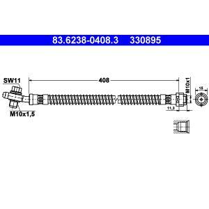 83.6238-0408.3
ATE
Przewód hamulcowy elastyczny
