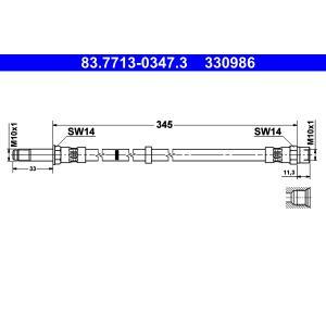 83.7713-0347.3
ATE
Przewód hamulcowy elastyczny
