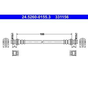 24.5260-0155.3
ATE
Przewód hamulcowy elastyczny
