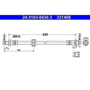 24.5103-0430.3
ATE
Przewód hamulcowy elastyczny

