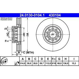 24.0130-0104.1
ATE
Tarcza hamulcowa
