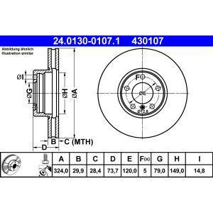 24.0130-0107.1
ATE
Tarcza hamulcowa
