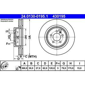 430195
ATE
Tarcza hamulcowa
