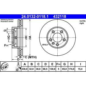 24.0132-0118.1
ATE
Tarcza hamulcowa
