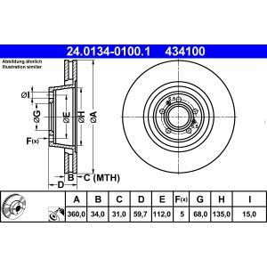 24.0134-0100.1
ATE
Tarcza hamulcowa
