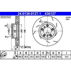 24.0136-0127.1
ATE
Tarcza hamulcowa
