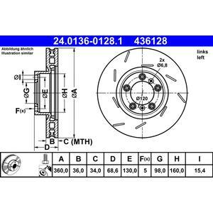 24.0136-0128.1
ATE
Tarcza hamulcowa
