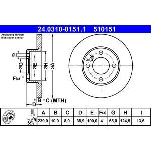 24.0310-0151.1
ATE
Tarcza hamulcowa
