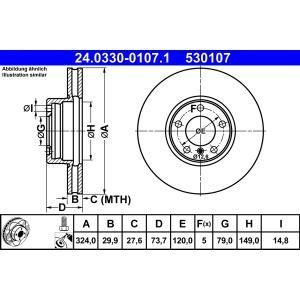 24.0330-0107.1
ATE
Tarcza hamulcowa
