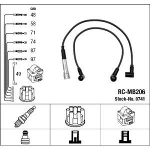 0741
NGK
Zestaw przewodów zapłonowych
