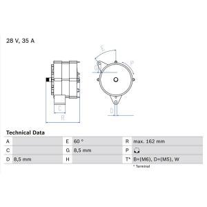 0 986 035 910
BOSCH
Alternator
