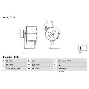 0 986 037 791
BOSCH
Alternator
